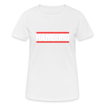 Hamburgerin Hamburger Hamburg - Frauen T-Shirt atmungsaktiv - Weiß - Vorne - AI Model Female 172 dark (172cm)
