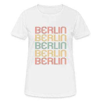 Berlin Berlinerin Berliner Stadt Berlin - Frauen T-Shirt atmungsaktiv - Weiß - Vorne - AI Model Female 172 dark (172cm)