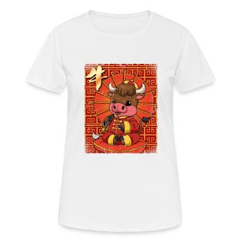 Year of the Ox Lunar New Year Chinese - Women's Breathable T-Shirt - white - Front - AI Model Female 172 dark (172cm)