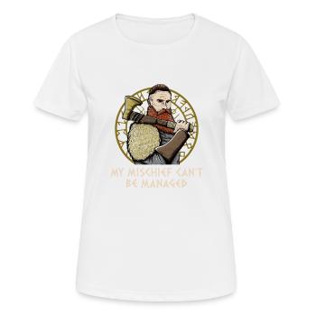 Mon méfait ne peut pas être géré Mythologie drôle de norrois - T-shirt respirant Femme - blanc - Devant - AI Model Female 172 dark (172cm)