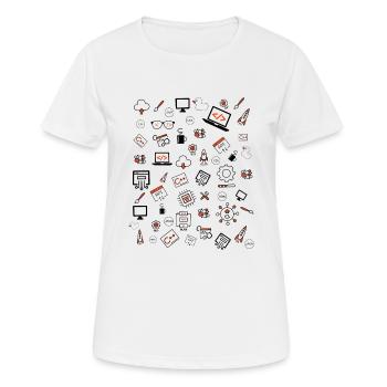 Programmierung von Java-Entwicklern - Frauen T-Shirt atmungsaktiv - Weiß - Vorne - AI Model Female 172 dark (172cm)