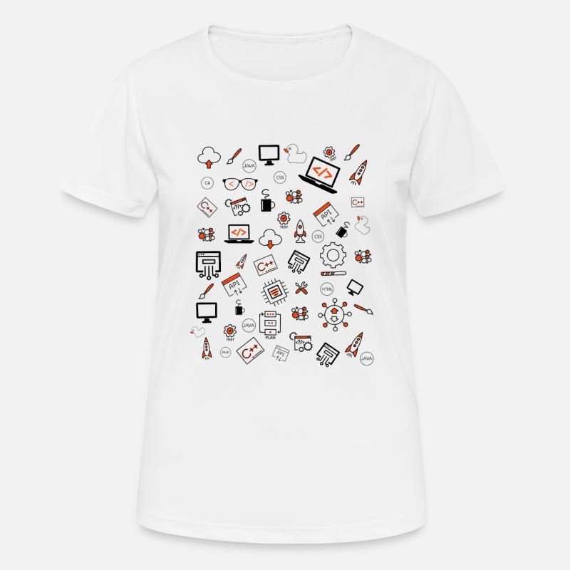 Programmierung von Java-Entwicklern - Frauen T-Shirt atmungsaktiv - Weiß