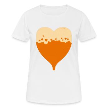 Heart filled with beer - Women's Breathable T-Shirt - white - Front - AI Model Female 172 dark (172cm)