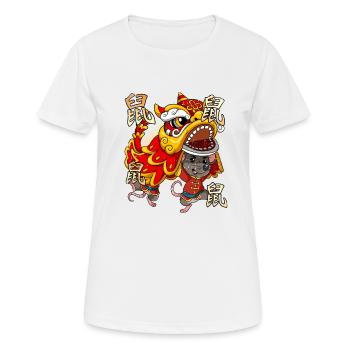 Jahr Der Ratte Mondneujahrsfest Chinesisches - Frauen T-Shirt atmungsaktiv - Weiß - Vorne - AI Model Female 172 dark (172cm)