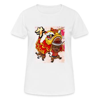 Year of the Ox Lunar New Year Chinese - Women's Breathable T-Shirt - white - Front - AI Model Female 172 dark (172cm)