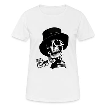 Totenkopf Skull Fiction Totenschädel - T-shirt respirant Femme - blanc - Devant - AI Model Female 172 dark (172cm)