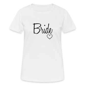 Niedliche weiße Braut - Frauen T-Shirt atmungsaktiv - Weiß - Vorne - AI Model Female 172 dark (172cm)