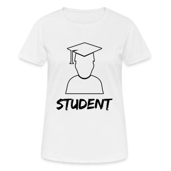 Diplôme d’étudiant - T-shirt respirant Femme - blanc - Devant - AI Model Female 172 dark (172cm)