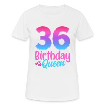 Birthday Queen 36 Geburtstag - Women's Breathable T-Shirt - white - Front - AI Model Female 172 dark (172cm)
