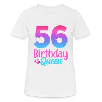Birthday Queen 56 Geburtstag - Women's Breathable T-Shirt - white - Front - AI Model Female 172 dark (172cm)