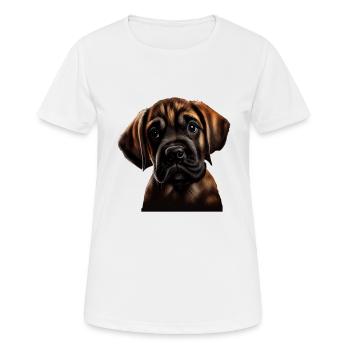 Dogge Doggen Hund Hunde Deutsche Dogge - Frauen T-Shirt atmungsaktiv - Weiß - Vorne - AI Model Female 172 dark (172cm)