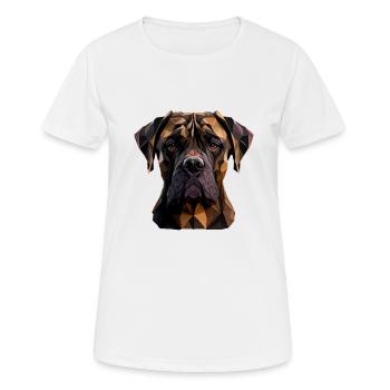 Dogge Doggen Hund Hunde Deutsche Dogge - Frauen T-Shirt atmungsaktiv - Weiß - Vorne - AI Model Female 172 dark (172cm)