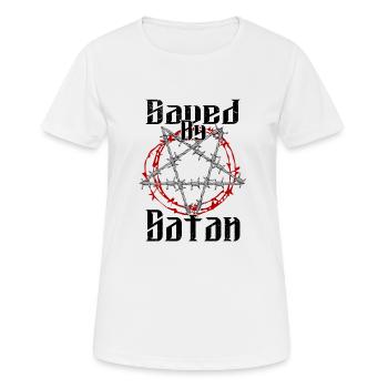 Satan Belzébuth Diable Gothique Pentagramme Mystique - T-shirt respirant Femme - blanc - Devant - AI Model Female 172 dark (172cm)