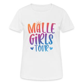 Malle Girls Tour - Frauen T-Shirt atmungsaktiv - Weiß - Vorne - AI Model Female 172 dark (172cm)