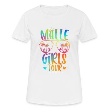 Malle Girls Tour - Frauen T-Shirt atmungsaktiv - Weiß - Vorne - AI Model Female 172 dark (172cm)