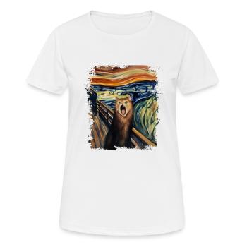 Le Chat Criant Edvard Expressionnisme Munch - T-shirt respirant Femme - blanc - Devant - AI Model Female 172 dark (172cm)