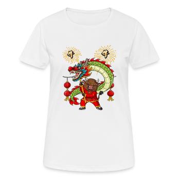 Year of the Ox Lunar New Year Chinese - Women's Breathable T-Shirt - white - Front - AI Model Female 172 dark (172cm)