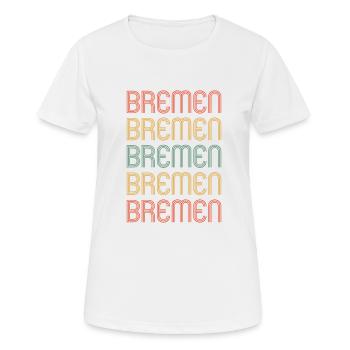 Bremerin Bremer Bremen - Frauen T-Shirt atmungsaktiv - Weiß - Vorne - AI Model Female 172 dark (172cm)