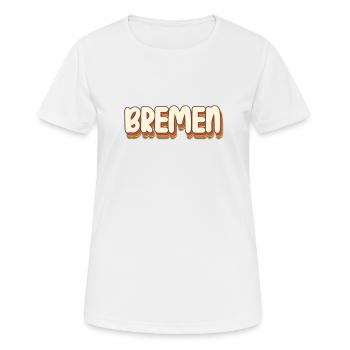 Bremerin Bremer Bremen - Frauen T-Shirt atmungsaktiv - Weiß - Vorne - AI Model Female 172 dark (172cm)