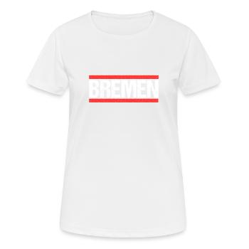Bremerin Bremer Bremen - Frauen T-Shirt atmungsaktiv - Weiß - Vorne - AI Model Female 172 dark (172cm)