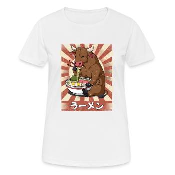 ramen ox noodle soup ramen - Women's Breathable T-Shirt - white - Front - AI Model Female 172 dark (172cm)
