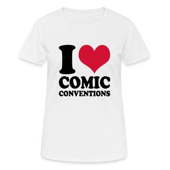 Comics I Love Comic Conventions - Women's Breathable T-Shirt - white - Front - AI Model Female 172 dark (172cm)