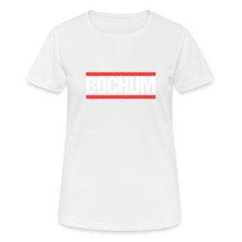 Bochumerin Bochumer Bochum - Frauen T-Shirt atmungsaktiv - Weiß - Vorne - AI Model Female 172 dark (172cm)