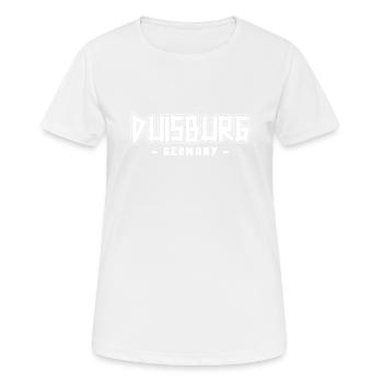 Duisburgerin Duisburger Duisburg - Frauen T-Shirt atmungsaktiv - Weiß - Vorne - AI Model Female 172 dark (172cm)