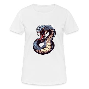 King cobra - Women's Breathable T-Shirt - white - Front - AI Model Female 172 dark (172cm)