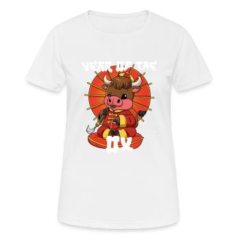 Year of the Ox Lunar New Year Chinese - Women's Breathable T-Shirt - white - Front - AI Model Female 172 dark (172cm)