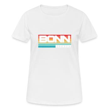 Bonnerin Bonner Bonn - Frauen T-Shirt atmungsaktiv - Weiß - Vorne - AI Model Female 172 dark (172cm)