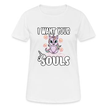 Satan Belzébuth Diable Gothique Pentagramme Mystique - T-shirt respirant Femme - blanc - Devant - AI Model Female 172 dark (172cm)