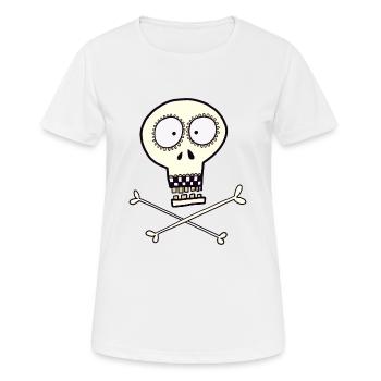 Calavera - mexikanischer Totenkopf - Frauen T-Shirt atmungsaktiv - Weiß - Vorne - AI Model Female 172 dark (172cm)
