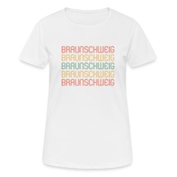 Braunschweigerin Braunschweiger Braunschweig - Frauen T-Shirt atmungsaktiv - Weiß - Vorne - AI Model Female 172 dark (172cm)