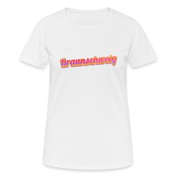 Braunschweigerin Braunschweiger Braunschweig - Frauen T-Shirt atmungsaktiv - Weiß - Vorne - AI Model Female 172 dark (172cm)