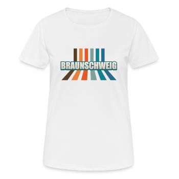 Braunschweigerin Braunschweiger Braunschweig - Frauen T-Shirt atmungsaktiv - Weiß - Vorne - AI Model Female 172 dark (172cm)
