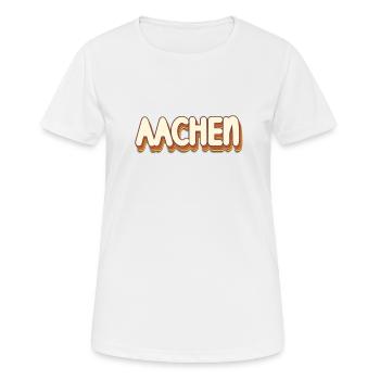 Aachenerin Aachener Aix-la-Chapelle - T-shirt respirant Femme - blanc - Devant - AI Model Female 172 dark (172cm)