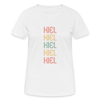 Kielerin Kieler Kiel - Frauen T-Shirt atmungsaktiv - Weiß - Vorne - AI Model Female 172 dark (172cm)