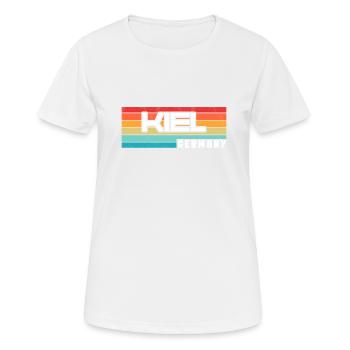 Kielerin Kieler Kiel - Frauen T-Shirt atmungsaktiv - Weiß - Vorne - AI Model Female 172 dark (172cm)