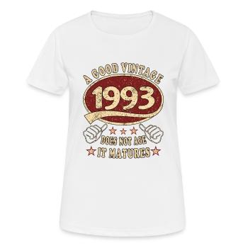 30. Geburtstag 1993 30er Guter Jahrgang - Frauen T-Shirt atmungsaktiv - Weiß - Vorne - AI Model Female 172 dark (172cm)
