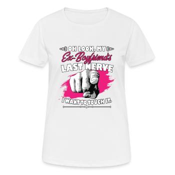 Look My Ex Boyfriend's Last Nerve Funny - Women's Breathable T-Shirt - white - Front - AI Model Female 172 dark (172cm)