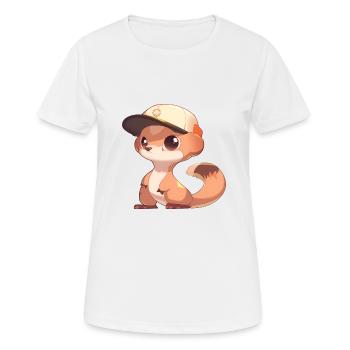 Mangouste - T-shirt respirant Femme - blanc - Devant - AI Model Female 172 dark (172cm)