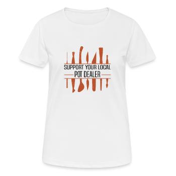 Poterie Argile Cours de poterie Poterie Poterie - T-shirt respirant Femme - blanc - Devant - AI Model Female 172 dark (172cm)
