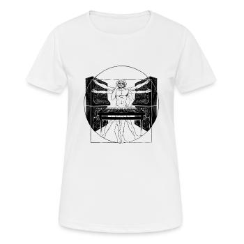 Synthesizer Synth Techno Music Cool Synthesizer - Women's Breathable T-Shirt - white - Front - AI Model Female 172 dark (172cm)