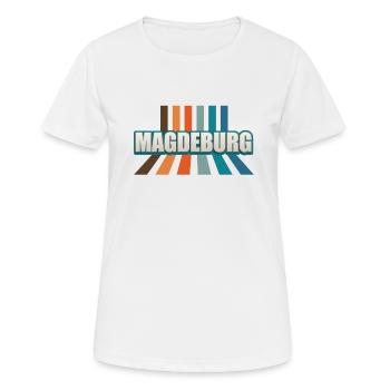 Magdeburgerin Magdeburger Magdebourg - T-shirt respirant Femme - blanc - Devant - AI Model Female 172 dark (172cm)