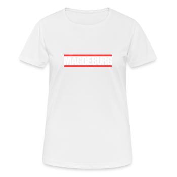 Magdeburgerin Magdeburger Magdeburg - Frauen T-Shirt atmungsaktiv - Weiß - Vorne - AI Model Female 172 dark (172cm)