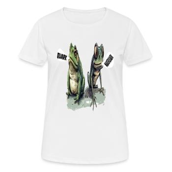 Frosch Kaulquappe Quark Diät Magerquark Wortspiel - Frauen T-Shirt atmungsaktiv - Weiß - Vorne - AI Model Female 172 dark (172cm)