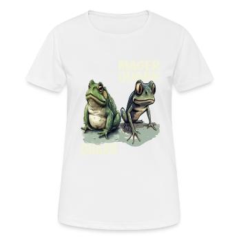 Frosch Kaulquappe Quark Diät Magerquark Wortspiel - Frauen T-Shirt atmungsaktiv - Weiß - Vorne - AI Model Female 172 dark (172cm)