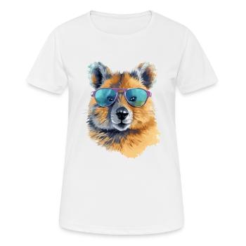 Miki le quokka à lunettes - T-shirt respirant Femme - blanc - Devant - AI Model Female 172 dark (172cm)