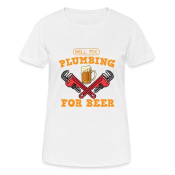 Handwerker Installateur Spruch Klempner - Frauen T-Shirt atmungsaktiv - Weiß - Vorne - AI Model Female 172 dark (172cm)